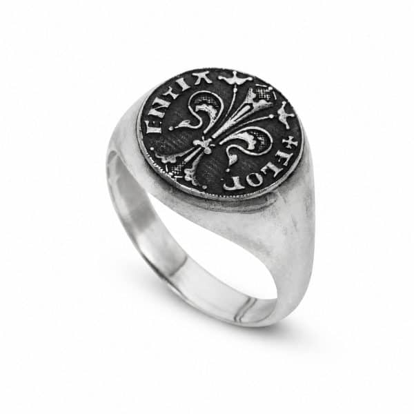 florin-chevalier-ring-burnished-silver