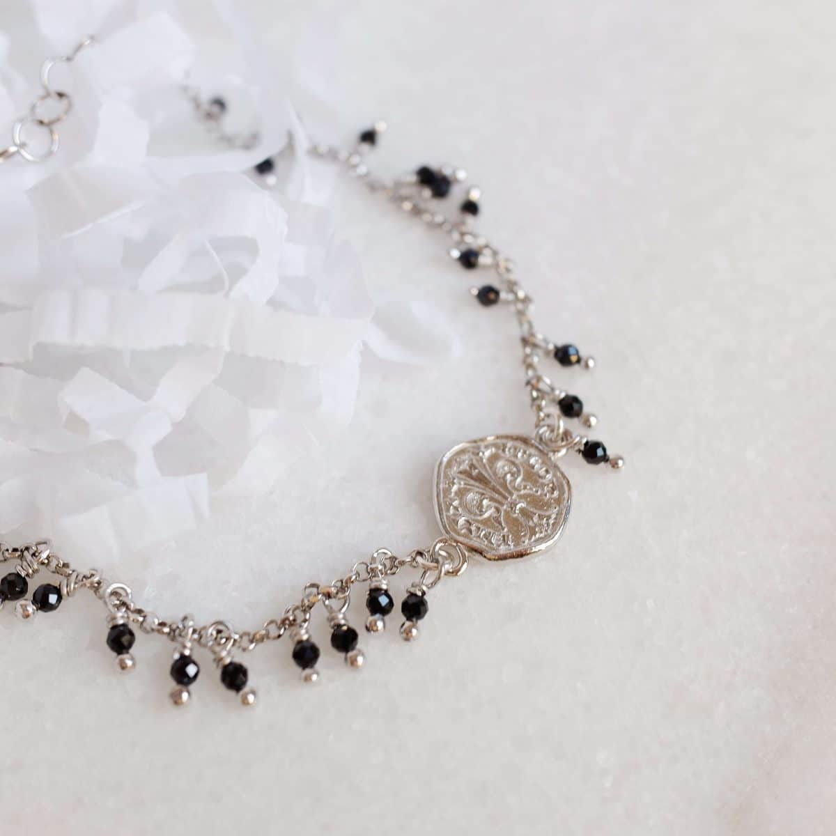 Bracelet with Florentine Fiorino and Black Spinel - Image 2