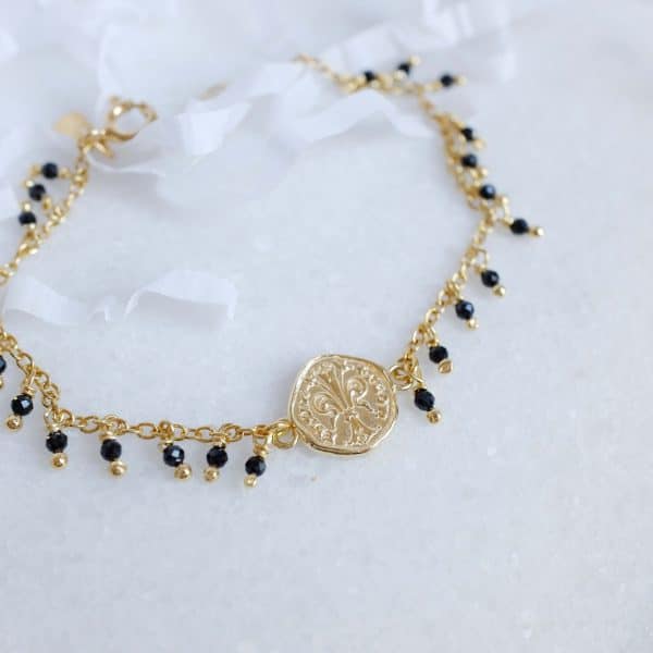 Bracelet with Florentine Fiorino and Black Spinel