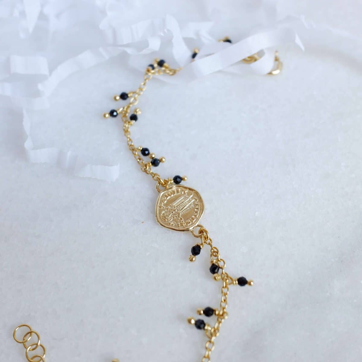 Bracelet with Florentine Fiorino and Black Spinel - Image 8