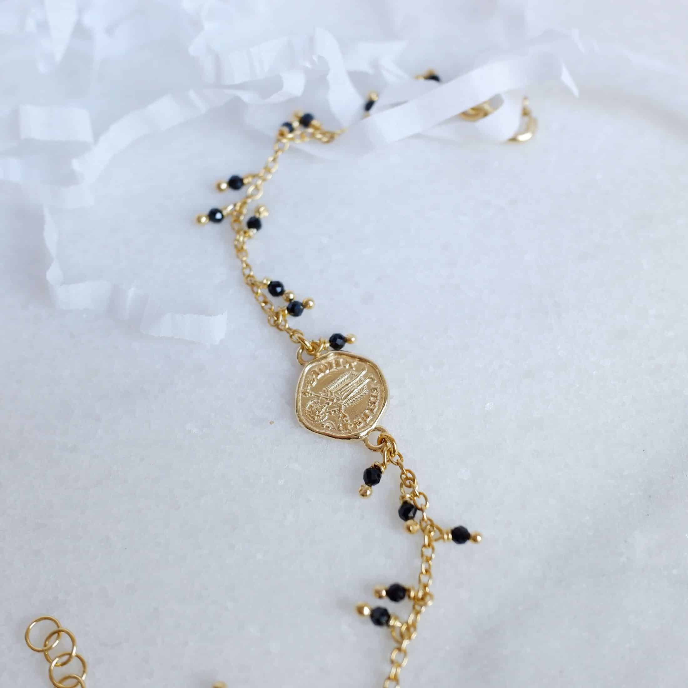 Bracelet with Florentine Fiorino and Black Spinel - Image 8