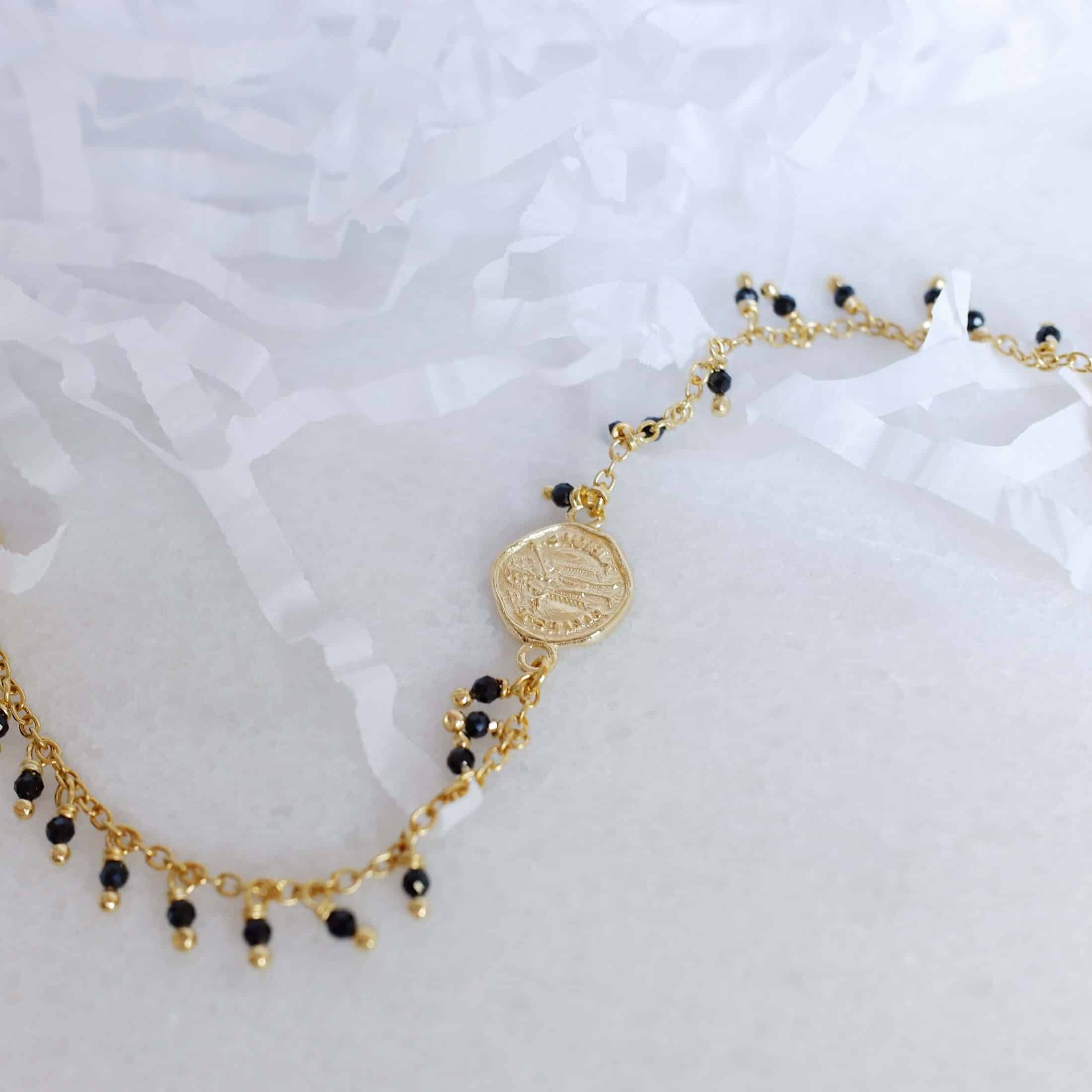 Bracelet with Florentine Fiorino and Black Spinel - Image 6