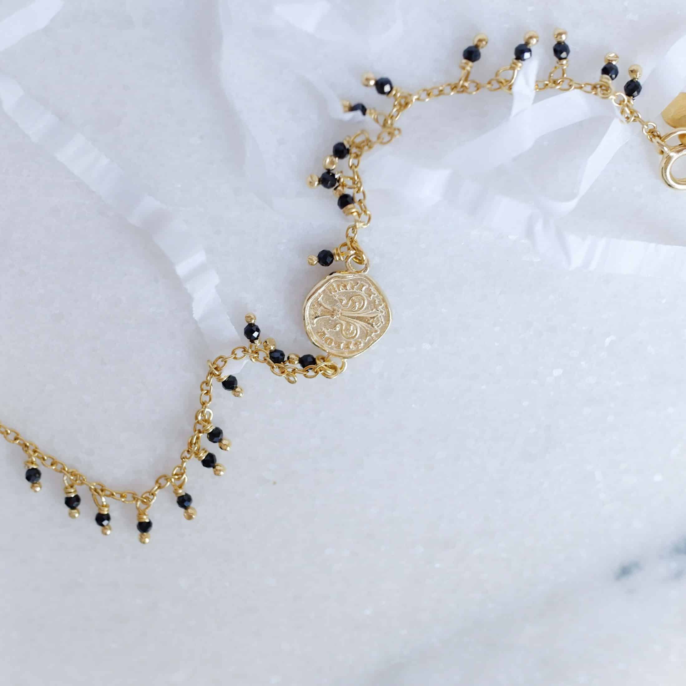 Bracelet with Florentine Fiorino and Black Spinel - Image 3