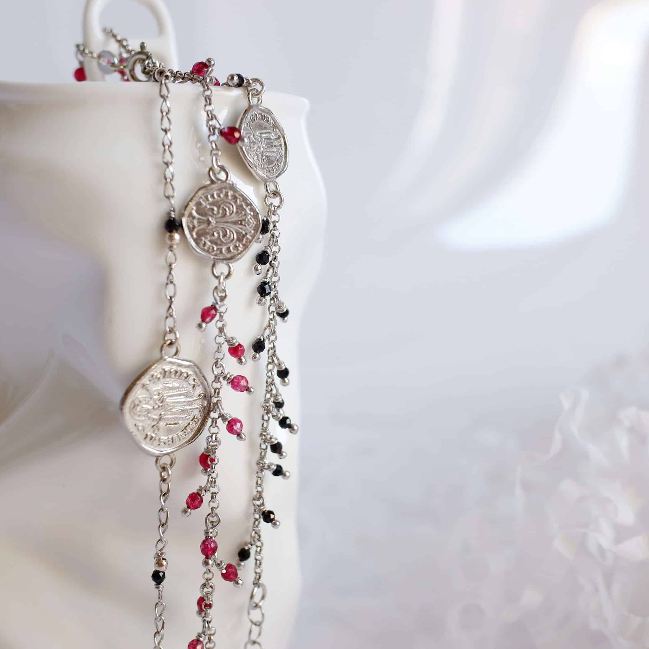 Bracelet with Florentine Fiorino and Black Spinel - Image 7