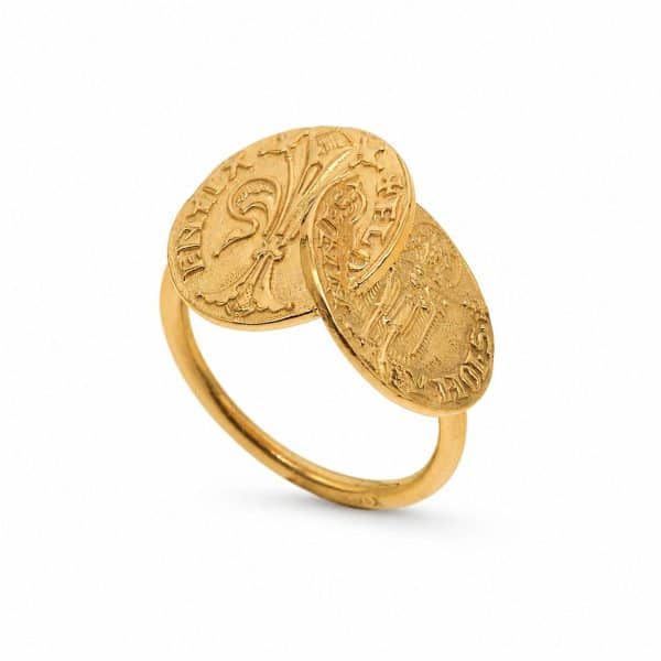 anello-doppio-fiorino-fiorentino-argento-placcato-oro