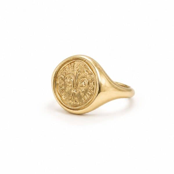 anello-fiorino-sigillo-argento-placcato-oro